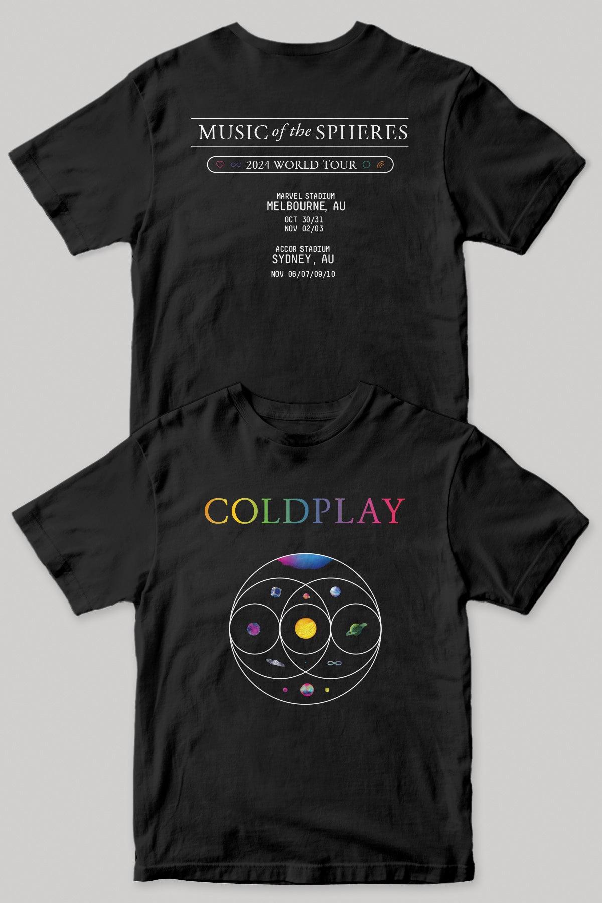 Coldplay Music of the Spheres World Tour | Black Tee
