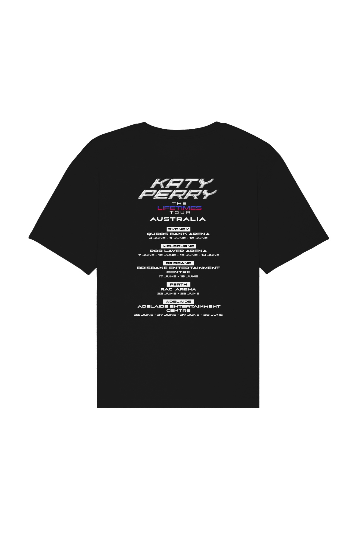 Katy Perry The Lifetimes Tour Shirt | Black