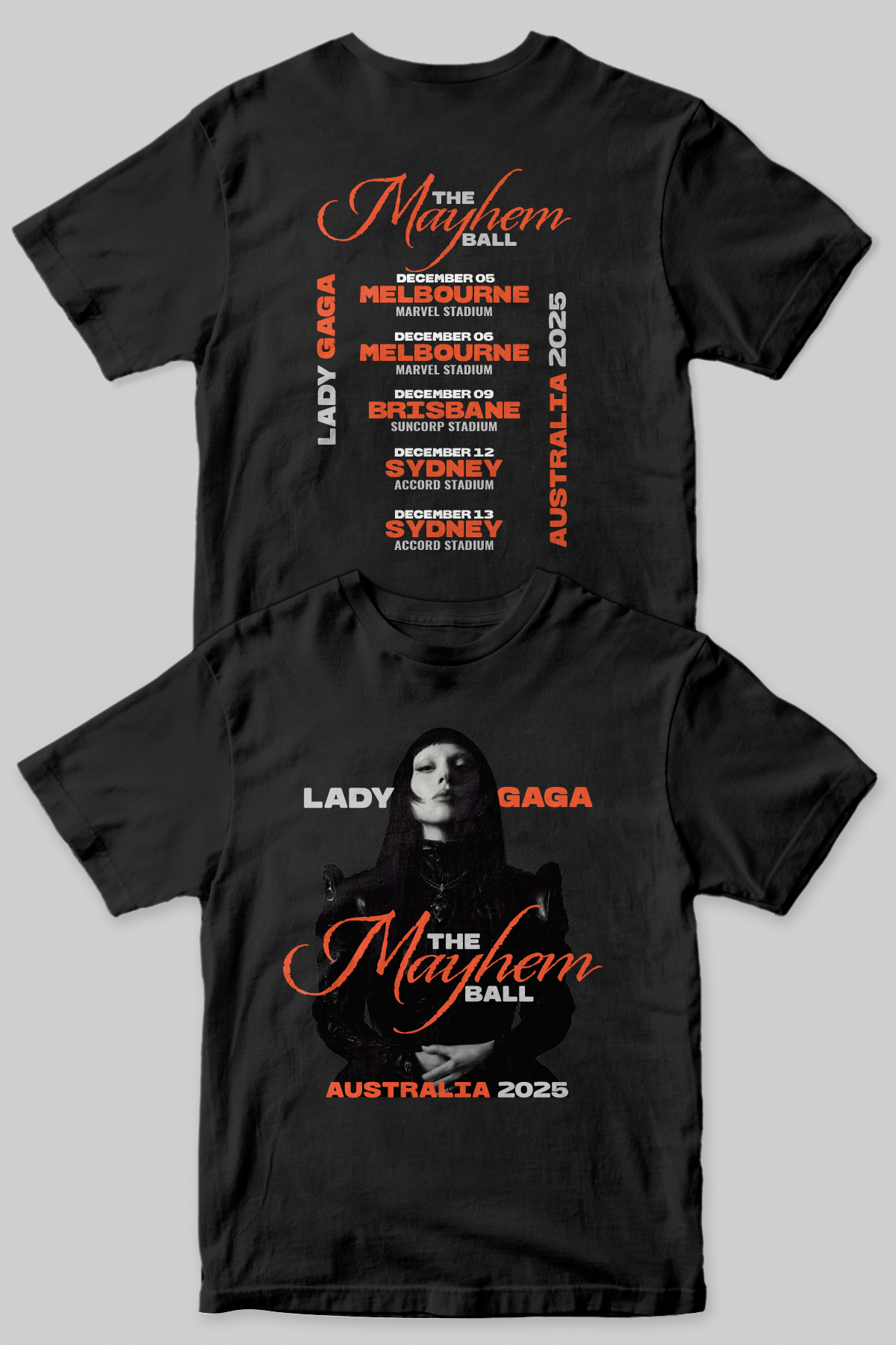 Lady Gaga The Mayhem Ball Tour Shirt | Black
