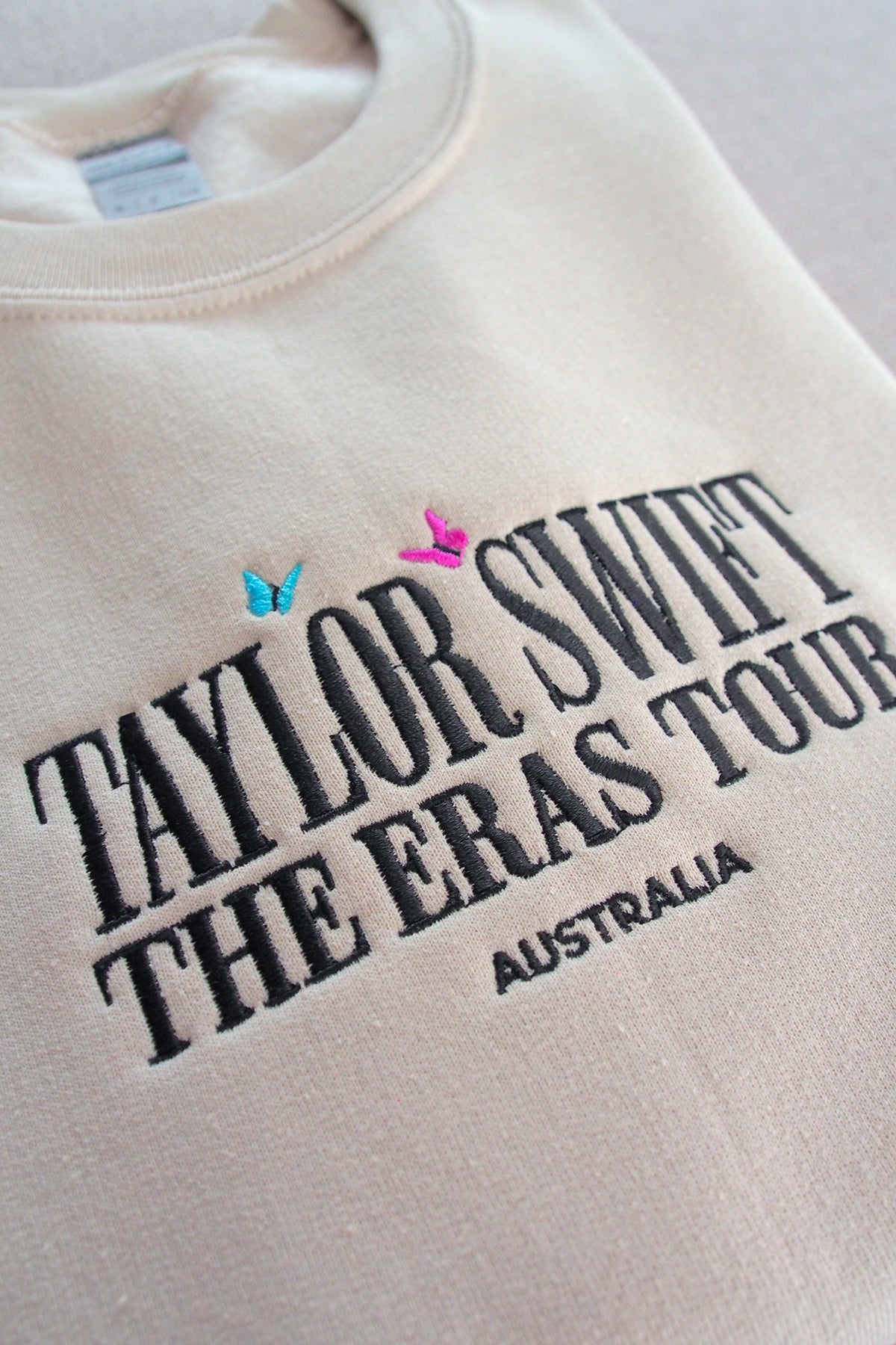 Taylor Swift ERAS Tour Embroidered Sweatshirt | Sand