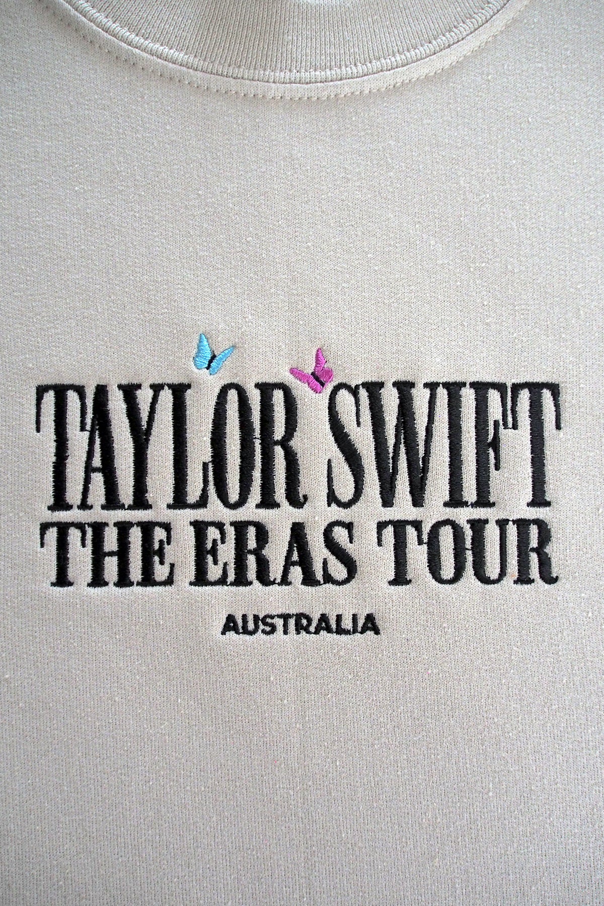 Taylor Swift ERAS Tour Embroidered Sweatshirt | Sand
