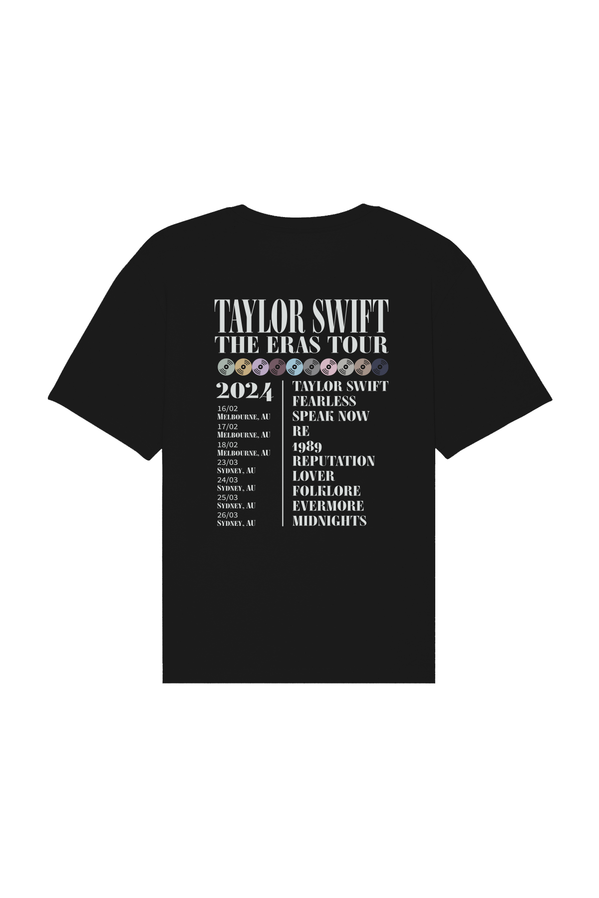 Taylor Swift Eras Tour | Black Tee