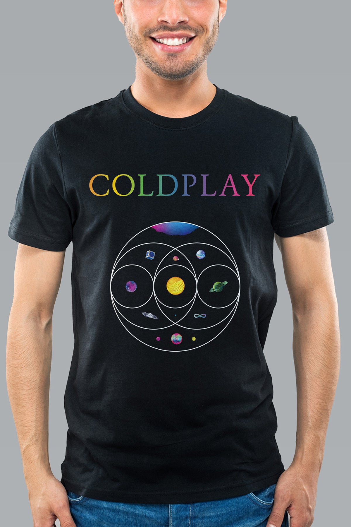 Coldplay Music of the Spheres World Tour | Black Tee – EZ Print Creations