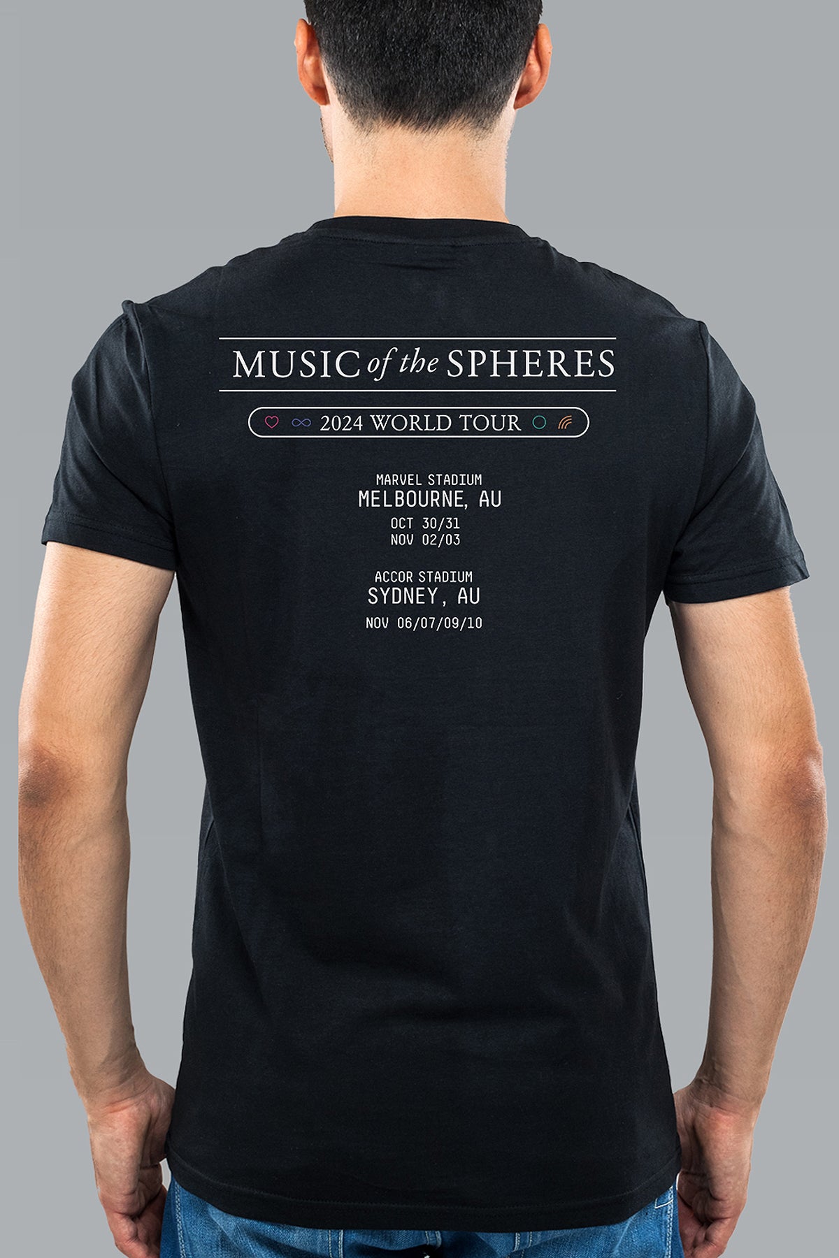 Coldplay Music of the Spheres World Tour | Black Tee – EZ Print Creations