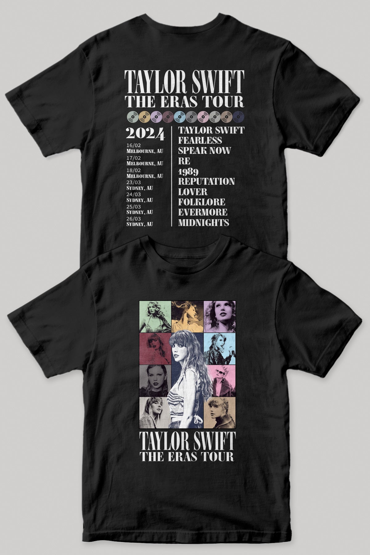 Taylor Swift Eras Tour | Black Tee