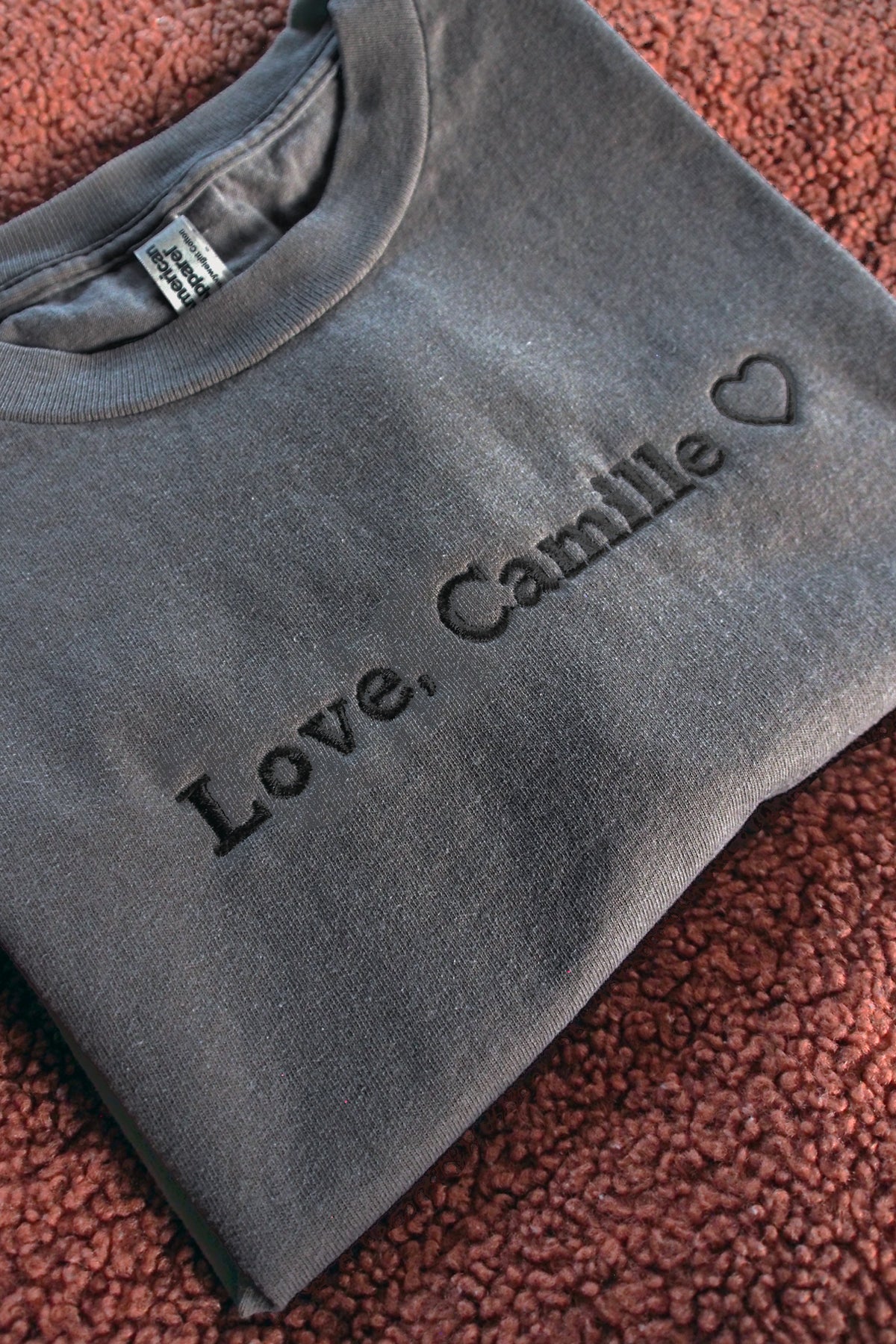 Embroidered Shirt with Custom Name | Love