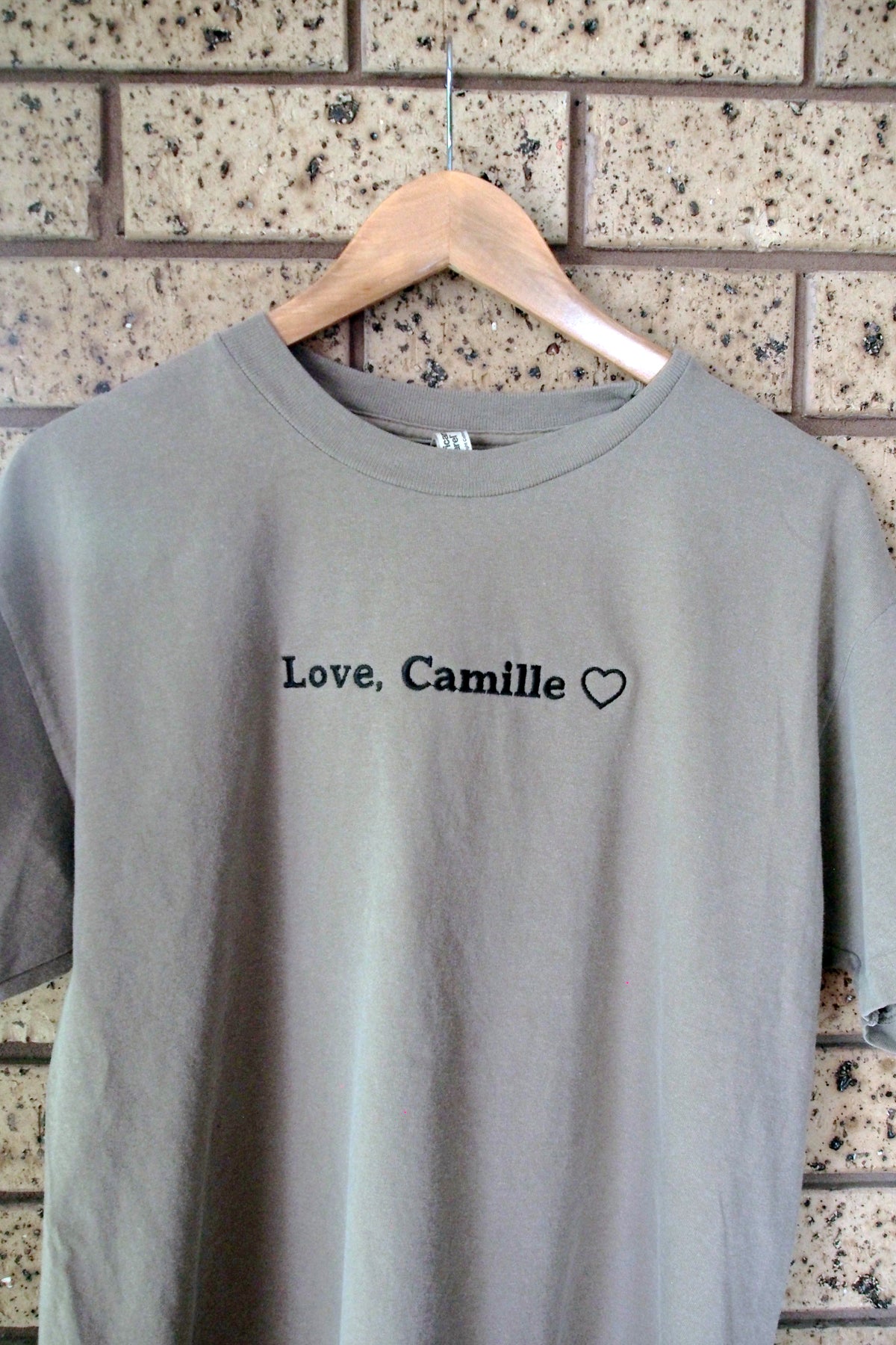 Embroidered Shirt with Custom Name | Love