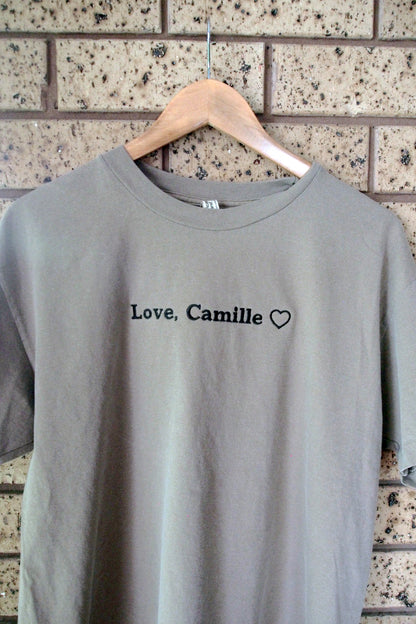 Embroidered Shirt with Custom Name | Love