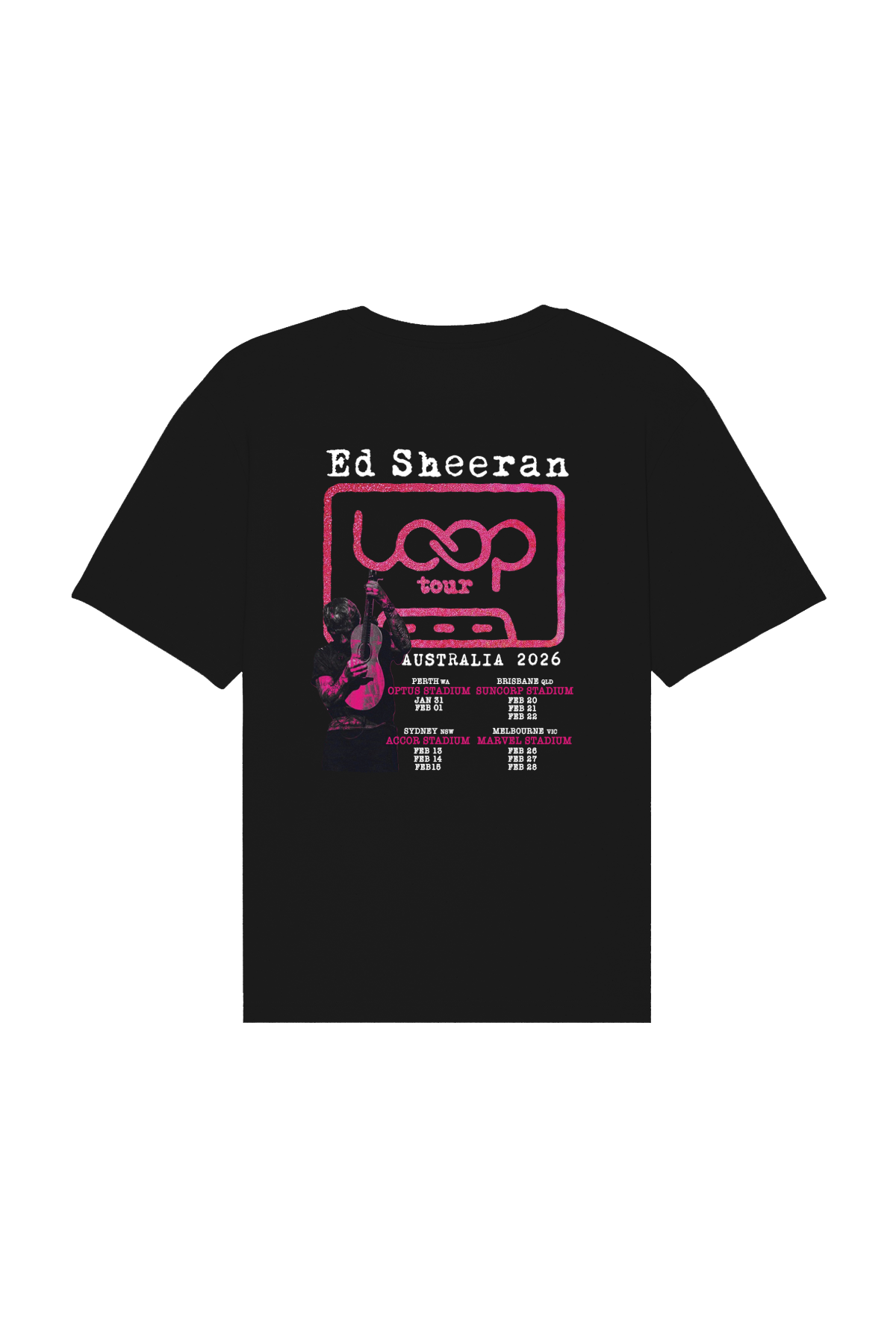 Ed Sheeran Loop Tour Shirt | Black