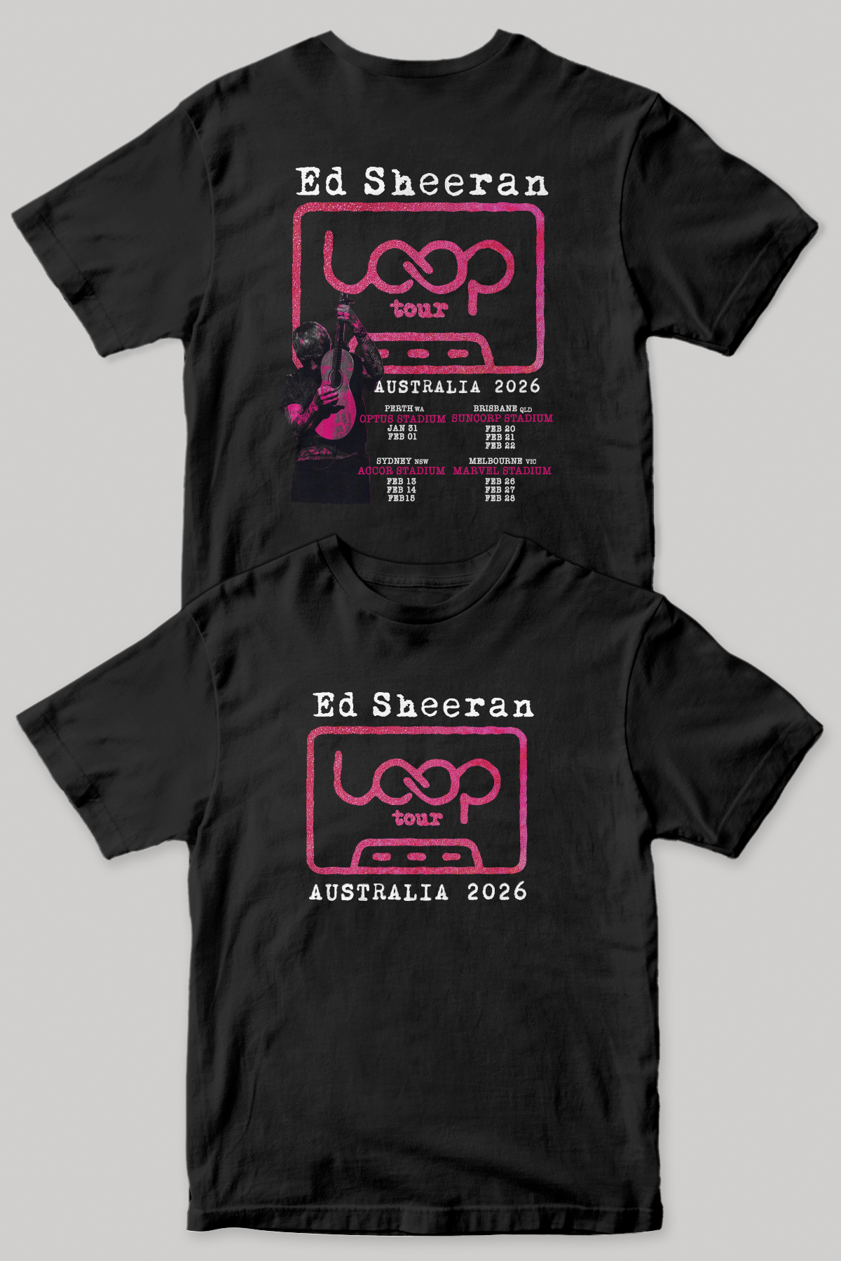 Ed Sheeran Loop Tour Shirt | Black