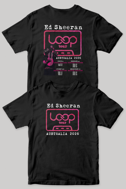 Ed Sheeran Loop Tour Shirt | Black