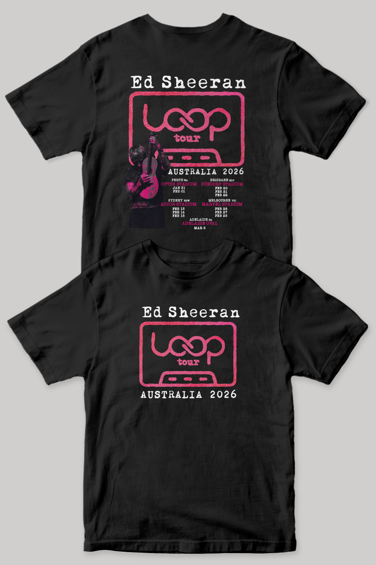 Ed Sheeran Loop Tour Shirt | Black