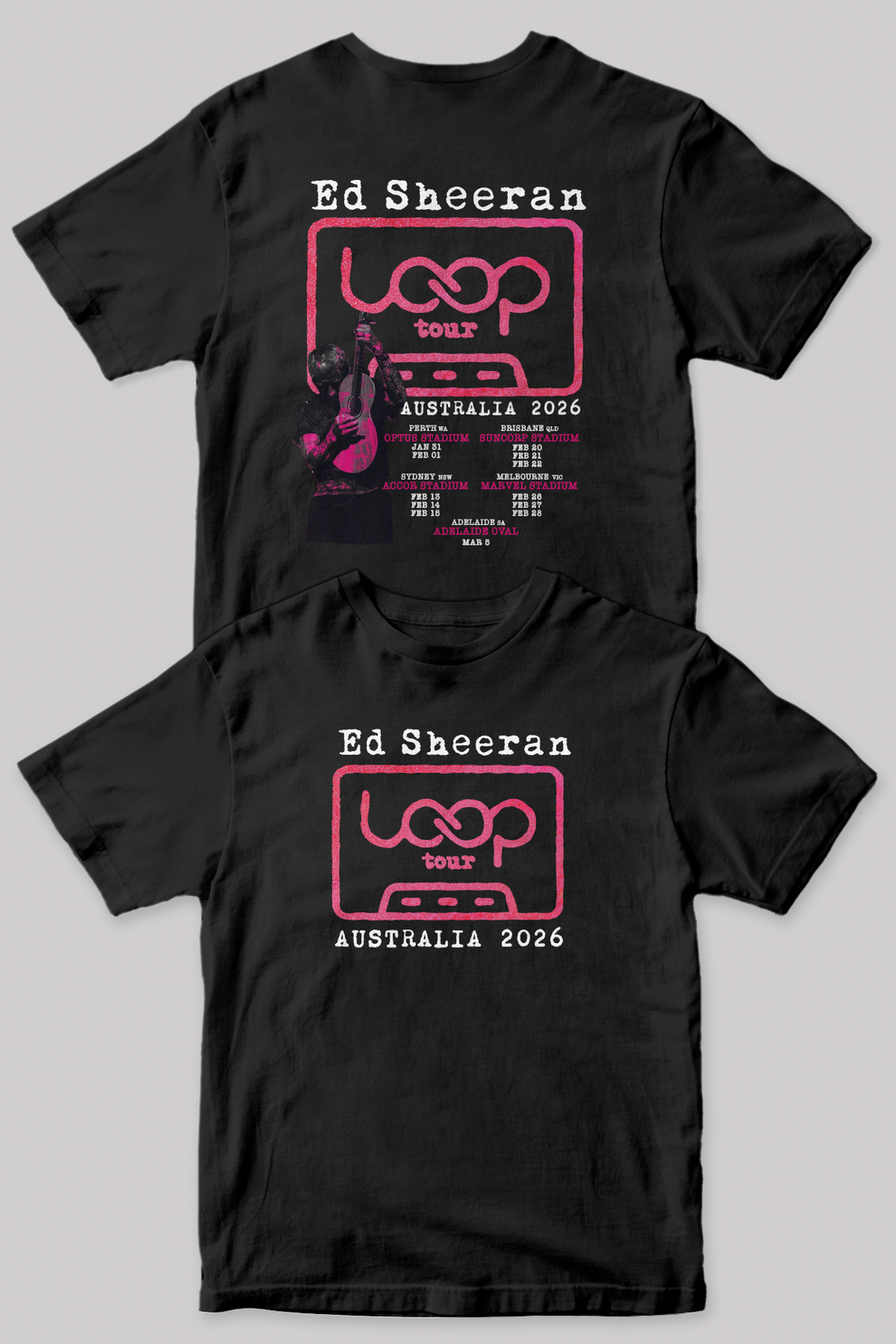 Ed Sheeran Loop Tour Shirt | Black – EZ Print Creations