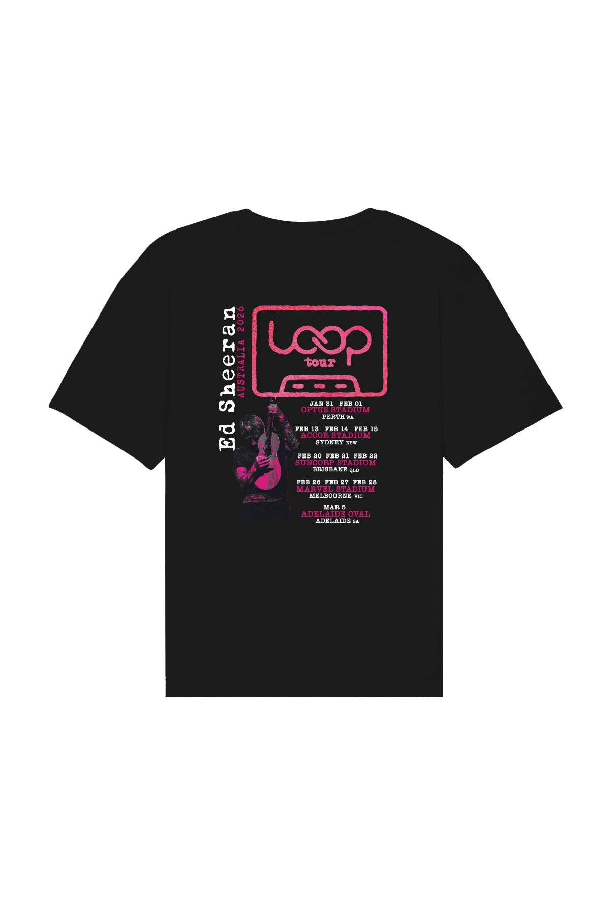 Ed Sheeran Loop Tour Shirt | Black.