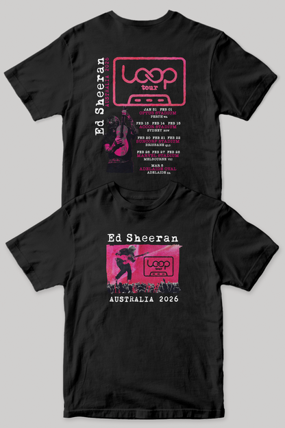 Ed Sheeran Loop Tour Shirt | Black.