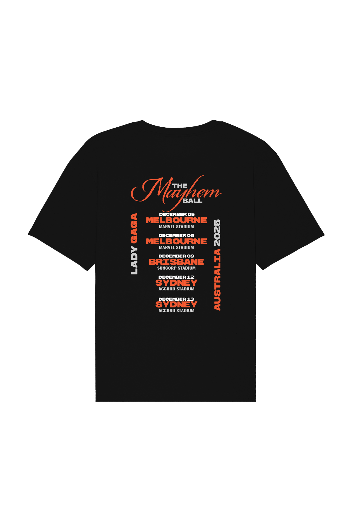 Lady Gaga The Mayhem Ball Tour Shirt | Black