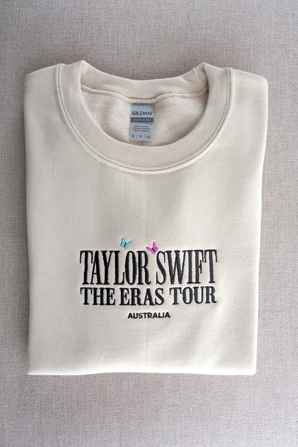 Taylor Swift ERAS Tour Embroidered Sweatshirt | Sand