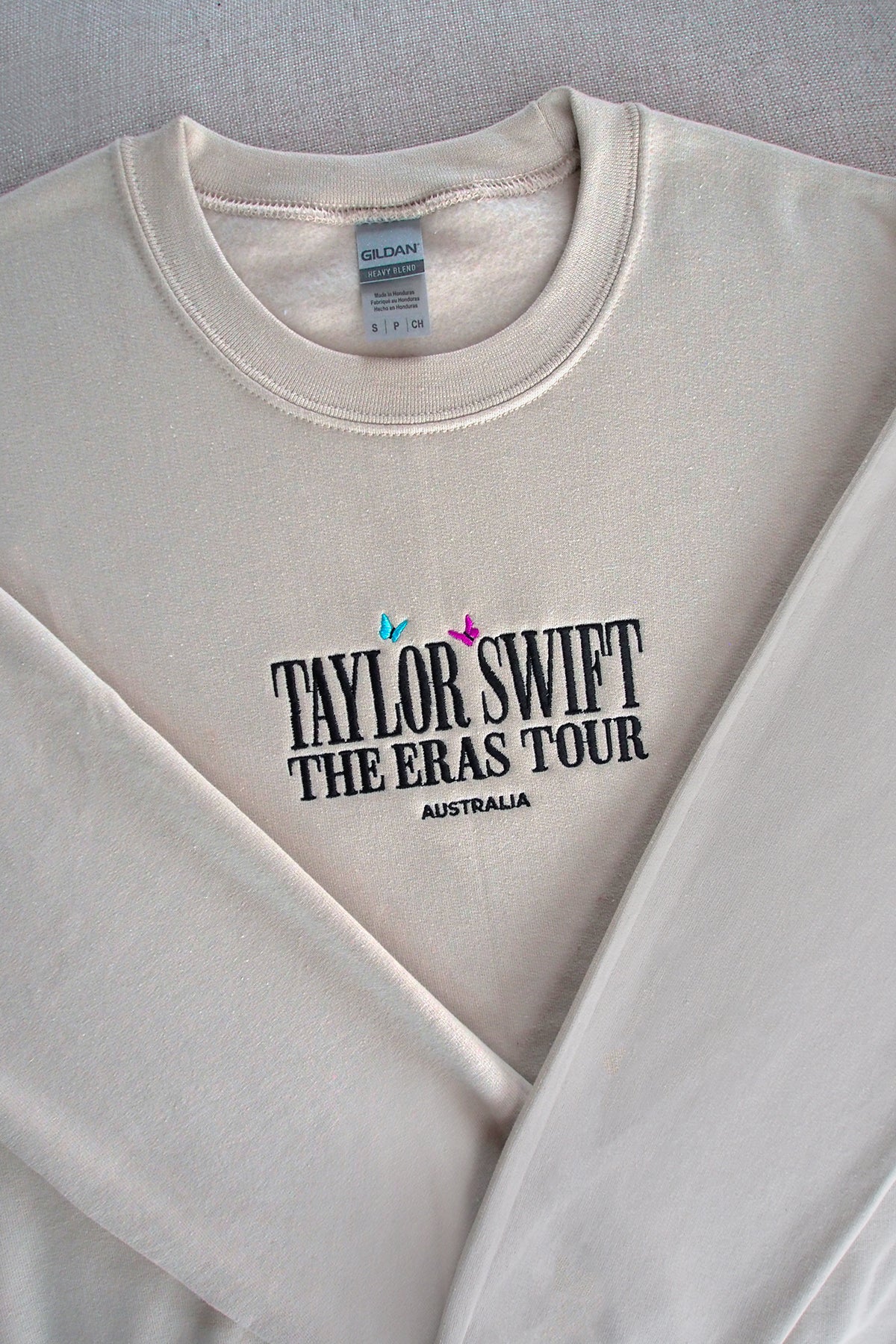 Taylor Swift ERAS Tour Embroidered Sweatshirt | Sand